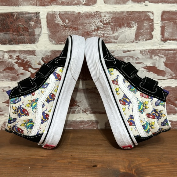 Vans Kids Dragon Print Strap Shoes Sz 10.5 - Picture 11 of 13